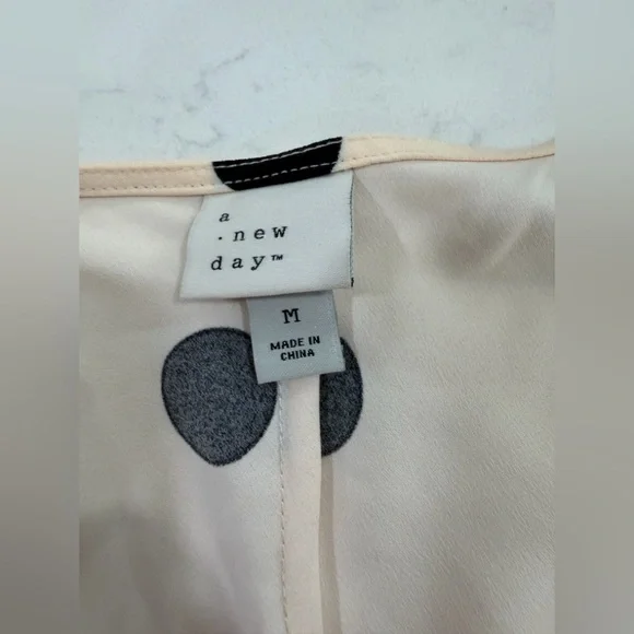 a new day Beige and Black Polka Dot High Low Dress - Picture 2 of 7